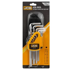 Ключи Г-образные 6-гранные длинные, набор 10пр. (1.27, 1.5, 2, 2.5, 3-6, 8, 10мм)