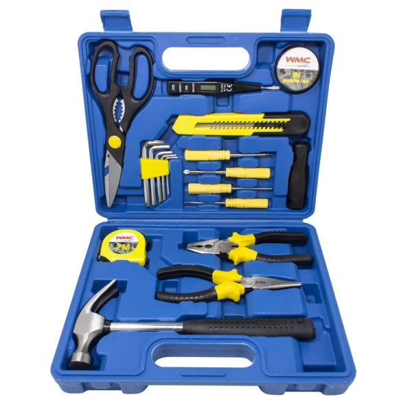 Набор инструментов 18пр(плоскогубцы,утконосы,нож,рулетка,отвертки,шестигранники,молоток,ножницы,изолента)