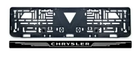 Рамка номера с черной планкой CHRYSLER