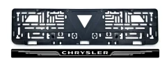 Рамка номера с черной планкой CHRYSLER