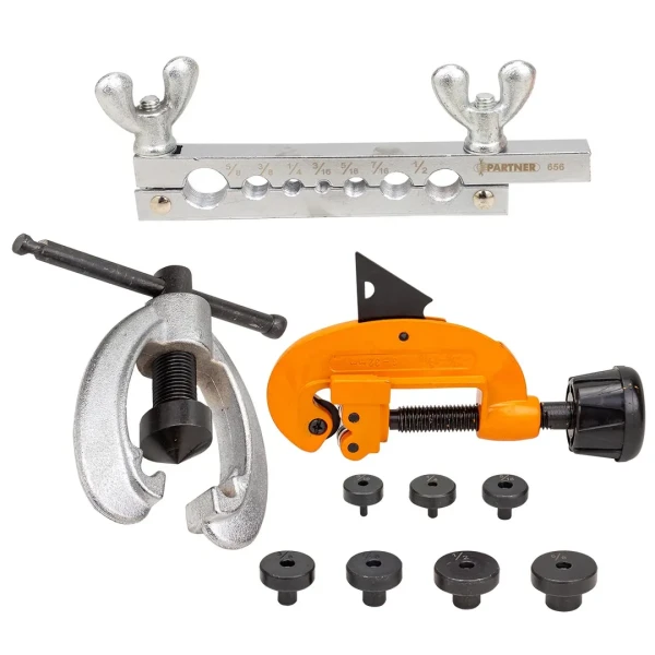 Набор инструментов для развальцовки и резки трубок 10пр.