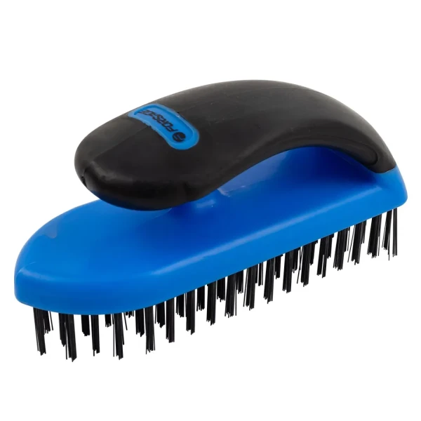 Щетка по металлу ручная в пластиковом корпусе с прорезиненной рукояткой (проволока из высокоуглиродистой стали, 5x18рядов)