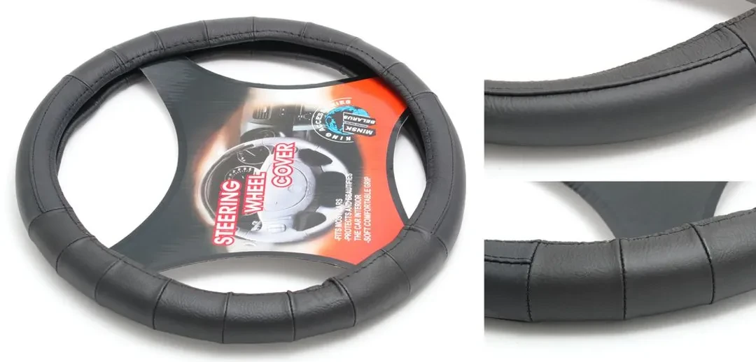 Чехол руля кожа H-8508-M (black) (2)