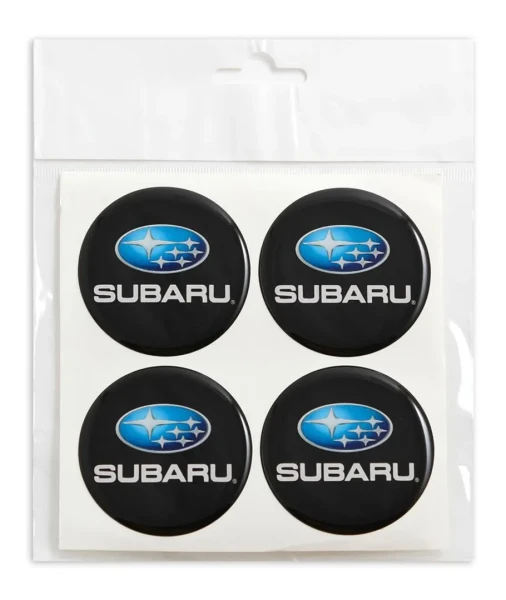 Наклейки на колпак СИЛИКОН 55мм Subaru 4пр