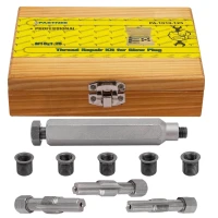 Набор метчиков и футорок для восстановления резьбы свечей накаливания 9пр. (M10x1.25-5шт)