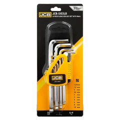 Ключи Г-образные 6-гранные длинные с шаром, набор 10пр. (1.27, 1.5, 2, 2.5, 3-6, 8, 10мм)