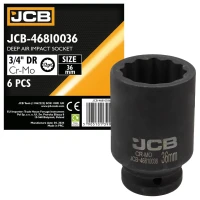 Головка ударная глубокая 36мм (12гр.), 3/4''
