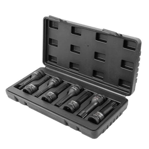 Набор головок-бит SPLINE ударных 8пр.,1/2''(M5, M6, M8, M10, M12, M14, M16, M18), в кейсе