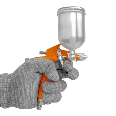 Краскораспылитель мини с боковым метал. бачком (125мл, 1.0мм, 2.0bar, 50-100 л/мин, присоед. резьба 1/4'')