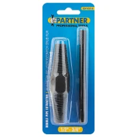 Экстрактор двухсторонний для извлечения сломанной резьбы из труб 1/2''-3/4''в комплекте с воротком, набор 2пр.