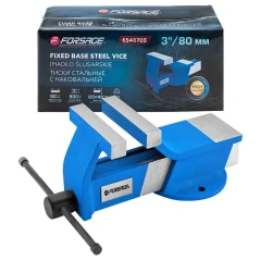 Тиски стальные с наковальней 3''- 80мм