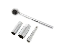 Набор инструментов для свечей зажигания 4 пр.(3/8'', 16мм, 21мм, удлинитель-75мм, трещотка-180мм), в блистере