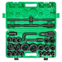 Набор инструментов ударных 26пр, 3/4''1''(6гр.)(17,19,22,24,27,30,32,33,34,35,36,36-12гр,38,41,46,50мм,1'':55,60,65мм)