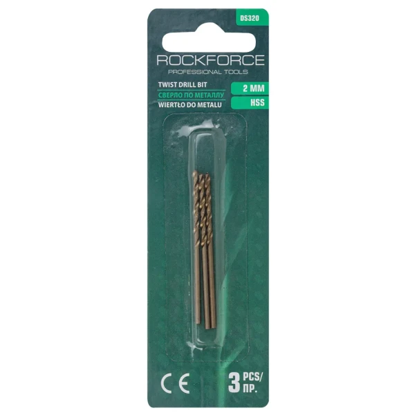 Сверло по металлу 2мм HSS(3шт), в блистере