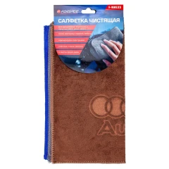 Салфетка чистящая микрофибра с логотипом 30*30 см (3шт/уп)