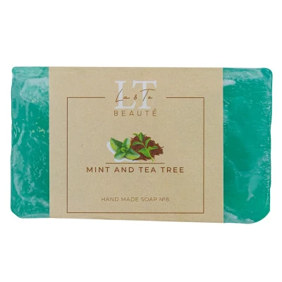 Мыло ручной работы с эфирными маслами МЯТА И ЧАЙНОЕ ДЕРЕВО, 100гр