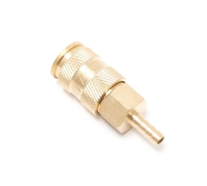 Быстроразъем пневматический с клапаном-''елочка''12мм (латунь)