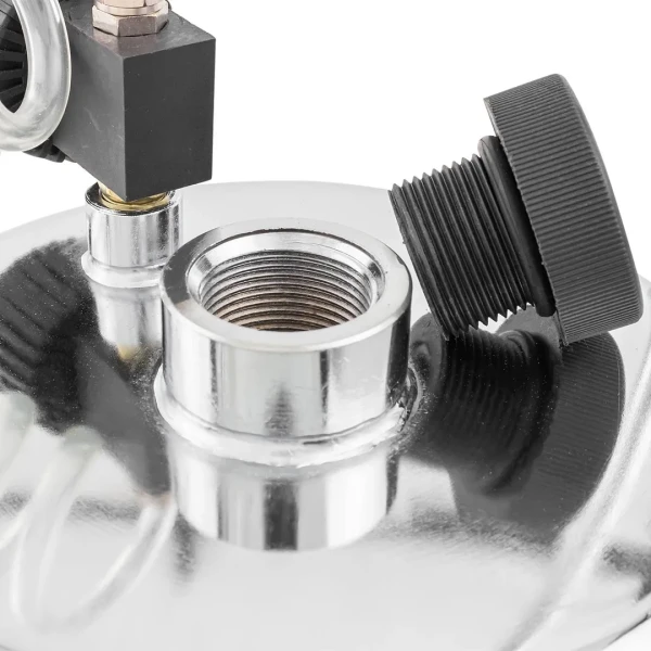 Приспособление для замены тормозной жидкости пневматическое с набором крышек-переходников для расширительного бачка автомобиля