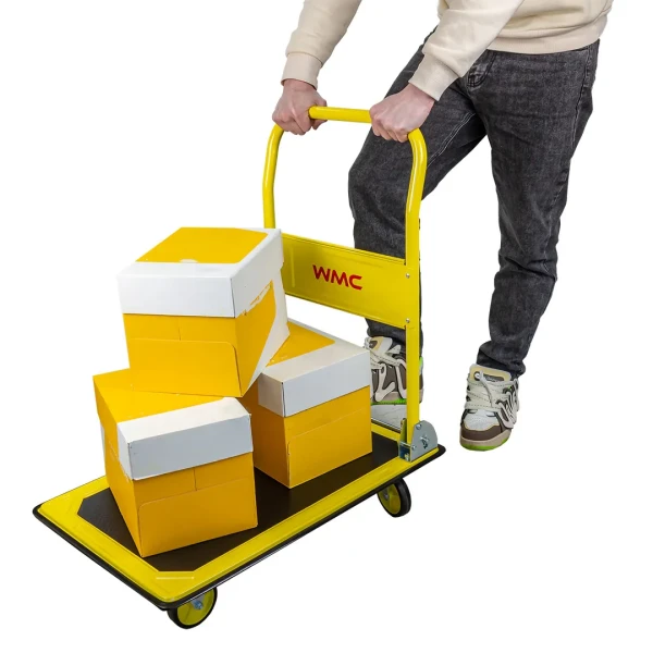 Тележка платформенная ручная складная (г/п 150кг, 735х470х830, 100мм-Ø колес)