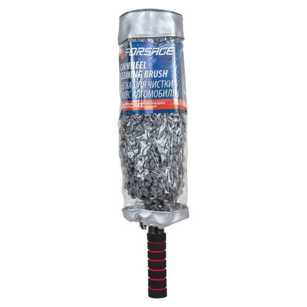 Щетка для чистки колес автомобиля телескопическая (длина 550-780мм, Ø90мм)