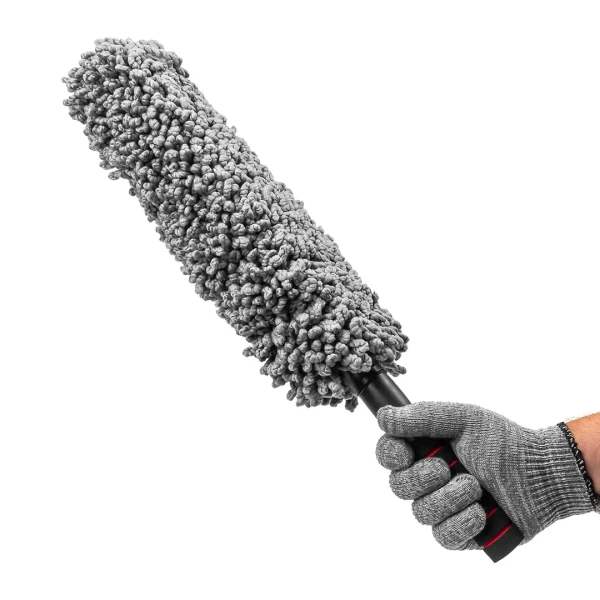 Щетка для чистки колес автомобиля телескопическая (длина 550-780мм, Ø90мм)