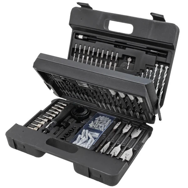 Набор сверл и бит 204пр. в раскладном кейсе