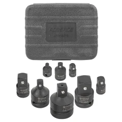 Набор адаптеров ударных,8пр(1/4(F)x3/8''(M),3/8(F)x1/4''(M),3/8(F)x1/2''(M),1/2(F)x3/8''(M),1/2(F)x3/4''(M),3/4(F)x1/2''(M),3/4(F)x1''(M),1(F)x3/4''(M)в кейсе