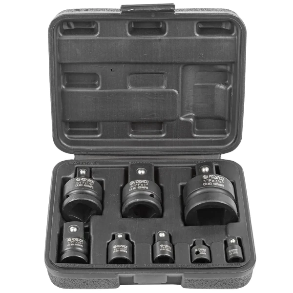 Набор адаптеров ударных,8пр(1/4(F)x3/8''(M),3/8(F)x1/4''(M),3/8(F)x1/2''(M),1/2(F)x3/8''(M),1/2(F)x3/4''(M),3/4(F)x1/2''(M),3/4(F)x1''(M),1(F)x3/4''(M)в кейсе