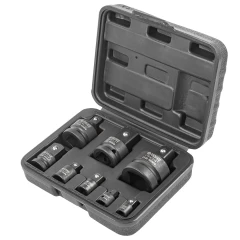 Набор адаптеров ударных,8пр(1/4(F)x3/8''(M),3/8(F)x1/4''(M),3/8(F)x1/2''(M),1/2(F)x3/8''(M),1/2(F)x3/4''(M),3/4(F)x1/2''(M),3/4(F)x1''(M),1(F)x3/4''(M)в кейсе