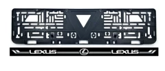 Рамка номера с черной планкой LEXUS