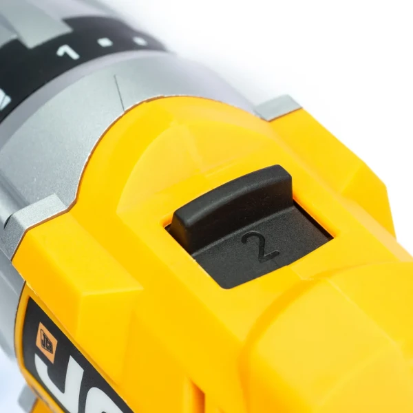 Дрель-шуруповерт аккумуляторная (JCB-18DD-B-E) 18V, max 45Nm в комплекте с зарядным устройством (JCB-18VFC-E) 2.4A и батареей аккум(JCB-20LI-E) 2.0AH