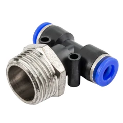 Фитинг Т-образный для пластиковых трубок 6мм с наружной резьбой 1/2''