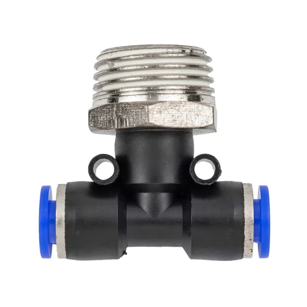 Фитинг Т-образный для пластиковых трубок 6мм с наружной резьбой 1/2''