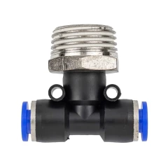 Фитинг Т-образный для пластиковых трубок 6мм с наружной резьбой 1/2''