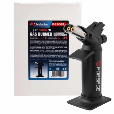 Горелка газовая с пьезорозжигом и двойным соплом, на подставке