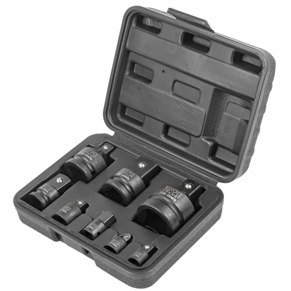 Набор адаптеров ударных,8пр(1/4(F)x3/8''(M),3/8(F)x1/4''(M),3/8(F)x1/2''(M),1/2(F)x3/8''(M),1/2(F)x3/4''(M),3/4(F)x1/2''(M),3/4(F)x1''(M),1(F)x3/4''(M)в кейсе