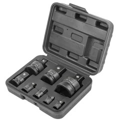 Набор адаптеров ударных,8пр(1/4(F)x3/8''(M),3/8(F)x1/4''(M),3/8(F)x1/2''(M),1/2(F)x3/8''(M),1/2(F)x3/4''(M),3/4(F)x1/2''(M),3/4(F)x1''(M),1(F)x3/4''(M)в кейсе