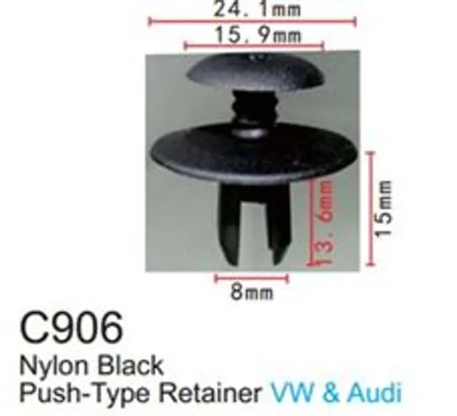 Клипса для крепления внутренней обшивки а/м Ягуар/ европейских а/м пластиковая (100шт/уп.)