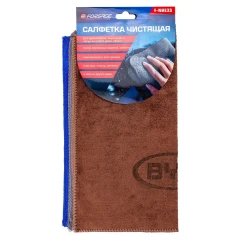 Салфетка чистящая микрофибра с логотипом 30*30 см (3шт/уп)