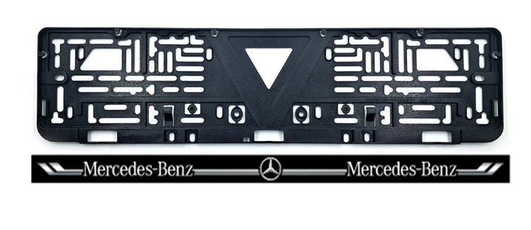 Рамка номера с черной планкой MERCEDES