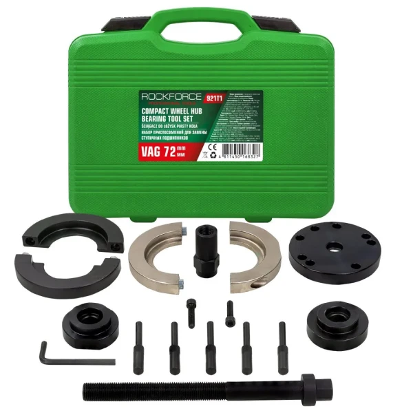Набор приспособлений для замены ступичных подшипников 72мм AUDI A2,SEAT: Ibiza, SKODA: Fabia,Roomster,VW: Polo,Fox.(14пр.) в кейсе.