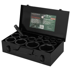 Набор головок ударных глубоких 3/4''14пр.(6гр.)(17,19,22,24,27,30,32,36,41,46,50,55,60,65мм)в метал. кейсе