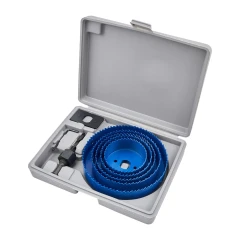 Набор пил кольцевых по дереву и пластику, 8пр.(64,76,89,102,127мм), в пластиковом кейсе