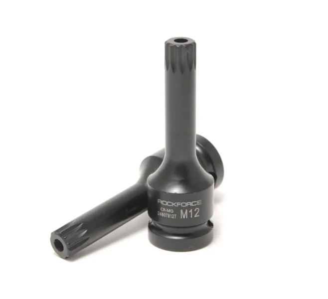 Головка-бита SPLINE ударная M12 с отверстием, 1/2''