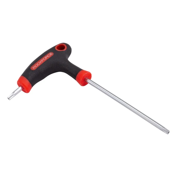 Ключ Т-образный TORX с прорезиненной рукояткой T15х75мм, на пластиковом держателе