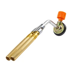 Горелка газовая с двойным соплом на цанговый баллон (t-1300гр., угол поворота сопла 360гр. ), в блистере