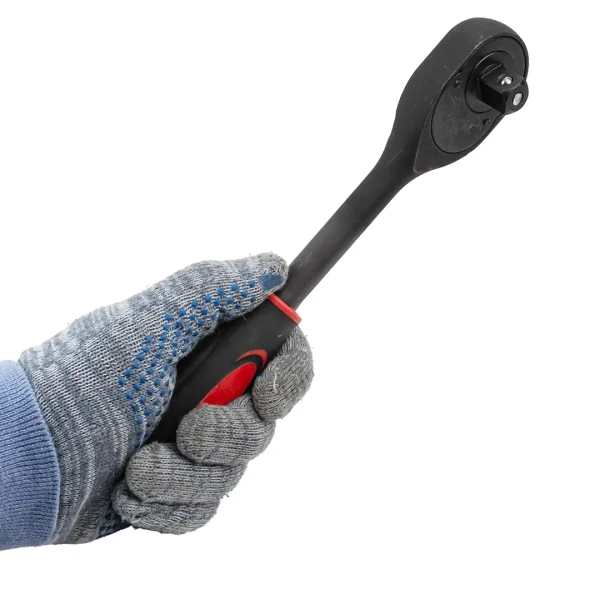 Трещотка реверсивная ударная с резиновой ручкой 1/2''(24 зуб.)