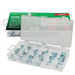 Хомуты зажимные червячные металлические, набор 30пр.