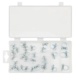 Хомуты зажимные червячные металлические, набор 30пр.