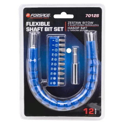 Биты в комплекте с гибким валом, набор 12пр.